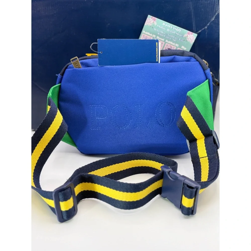 Polo Ralph Lauren Colorblock Canvas Waist Pack Multi 9AR012-E69 OS Mens Bag